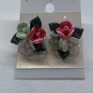 Floral Ceramic Earrings